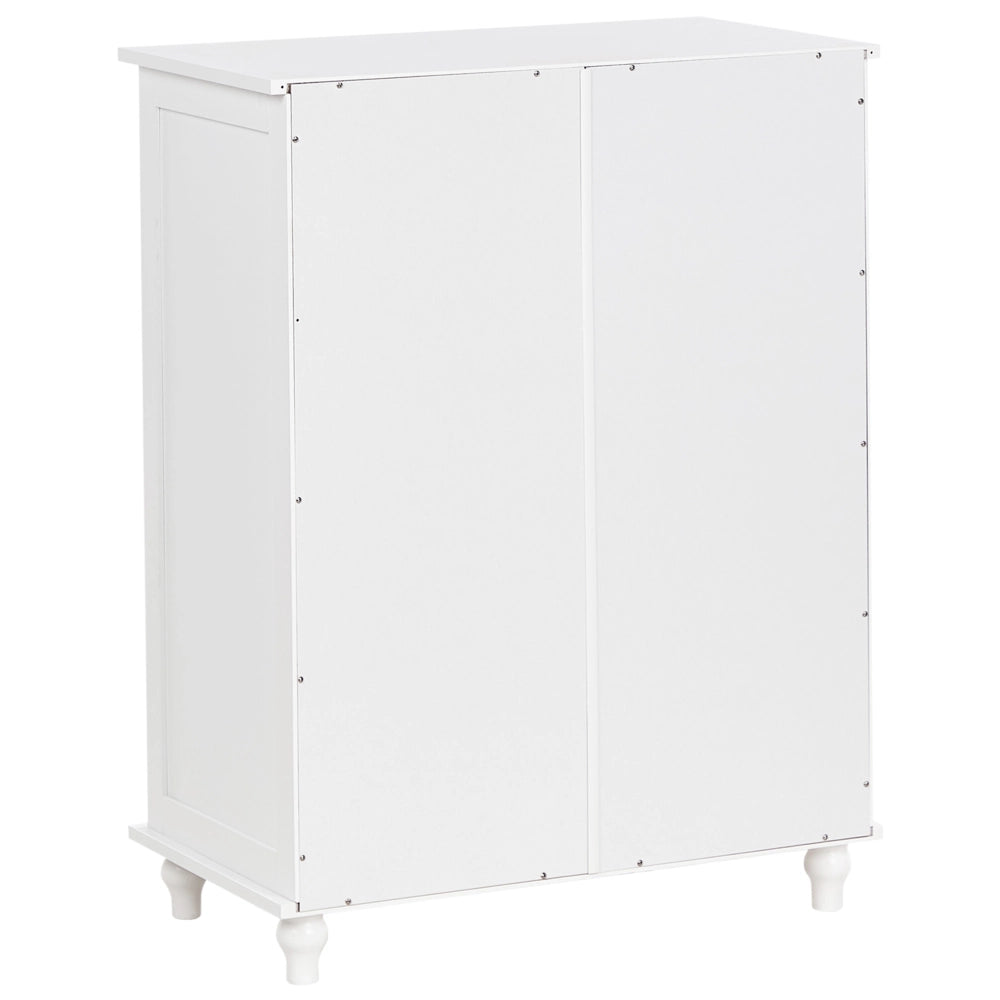 Credenza Bianca 2 Ante Con Cassetto Armadio Portaoggetti MDF Soggiorno