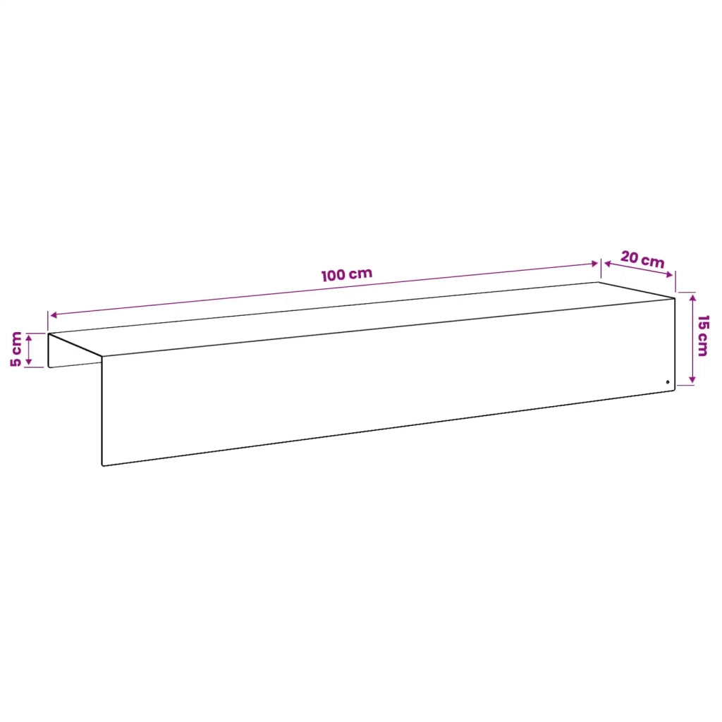 Profilo di copertura per giardino 10 pz 100 x 20 x 15 cm 8012987
