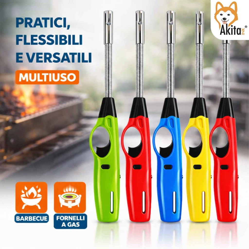 Akitaink 5 Accendini Flessibili Gas Ricaricabili