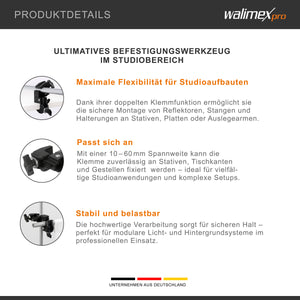 Walimex doppio morsetto super