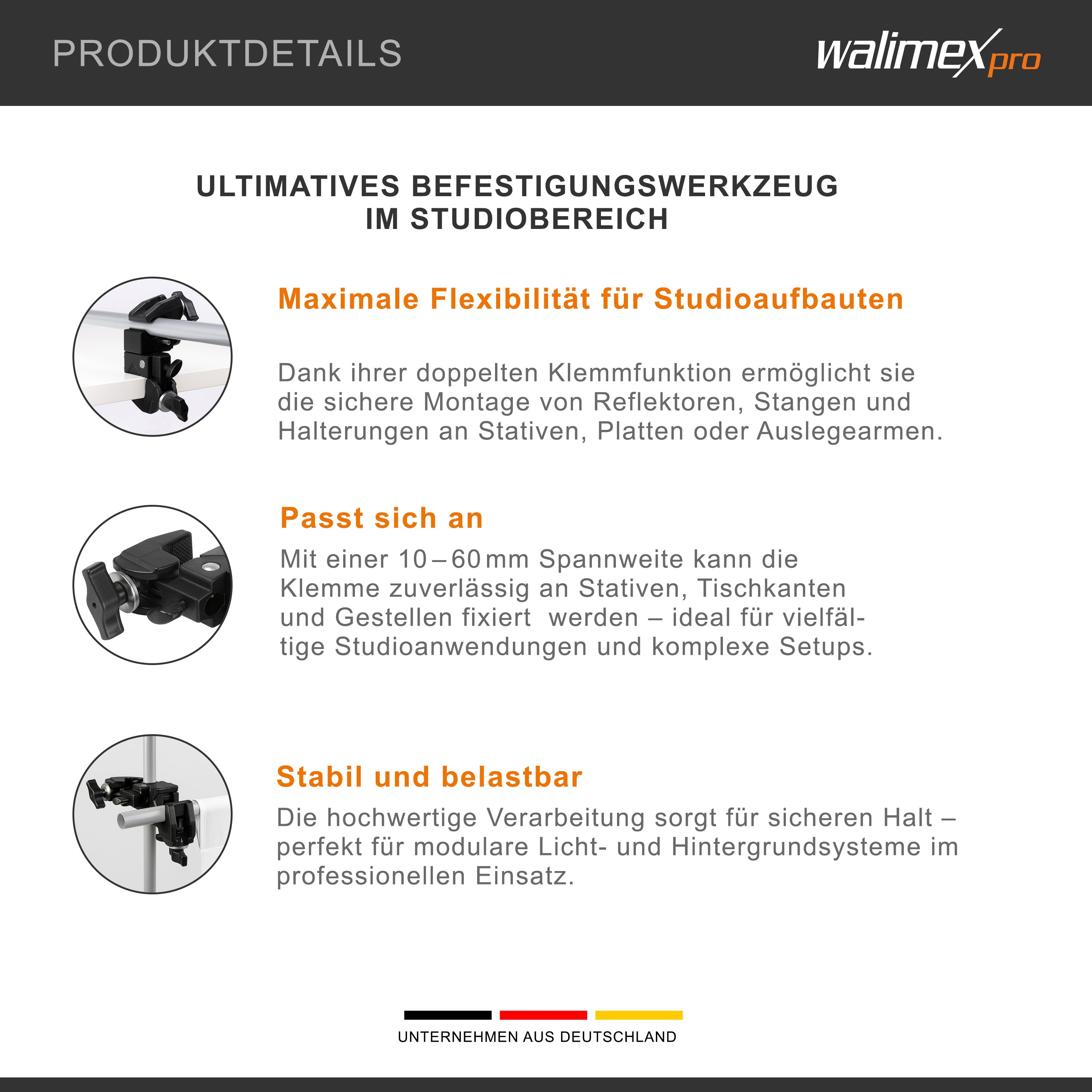 Walimex doppio morsetto super