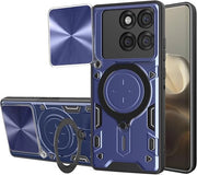 Hoes schoccorientato per smartphone con standard di fissaggio e protezione per fotocamera - Blu