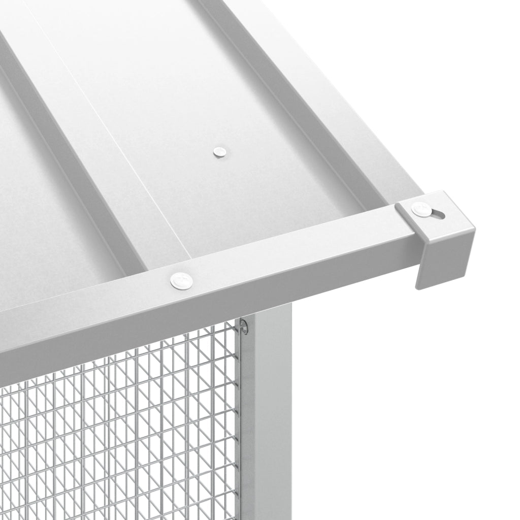 Aviario per Uccelli  Grigio 215x110x247 cm Acciaio