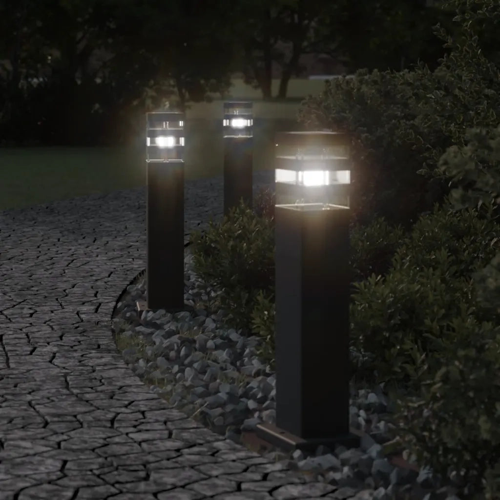 Lampada da Terra per Esterni Nera 50 cm in Alluminio CFW8511838