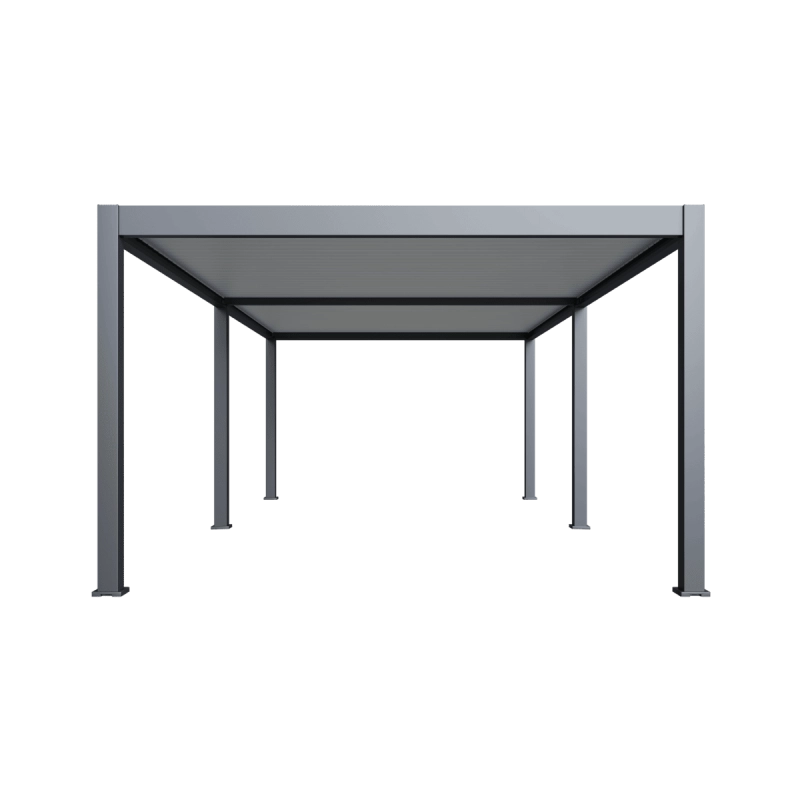 Pergola bioclimatica motorizzata Ombréa 4x8M autoportante – Antracite e Bianco