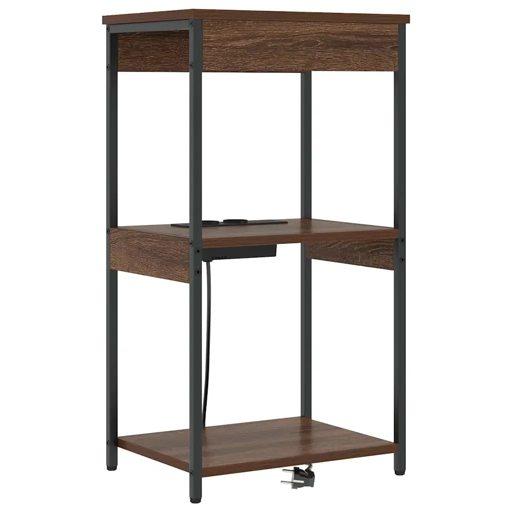 Armadio da Notte con lo scaffale Rovere Marrone 41 x 31 x 76 cm 859549