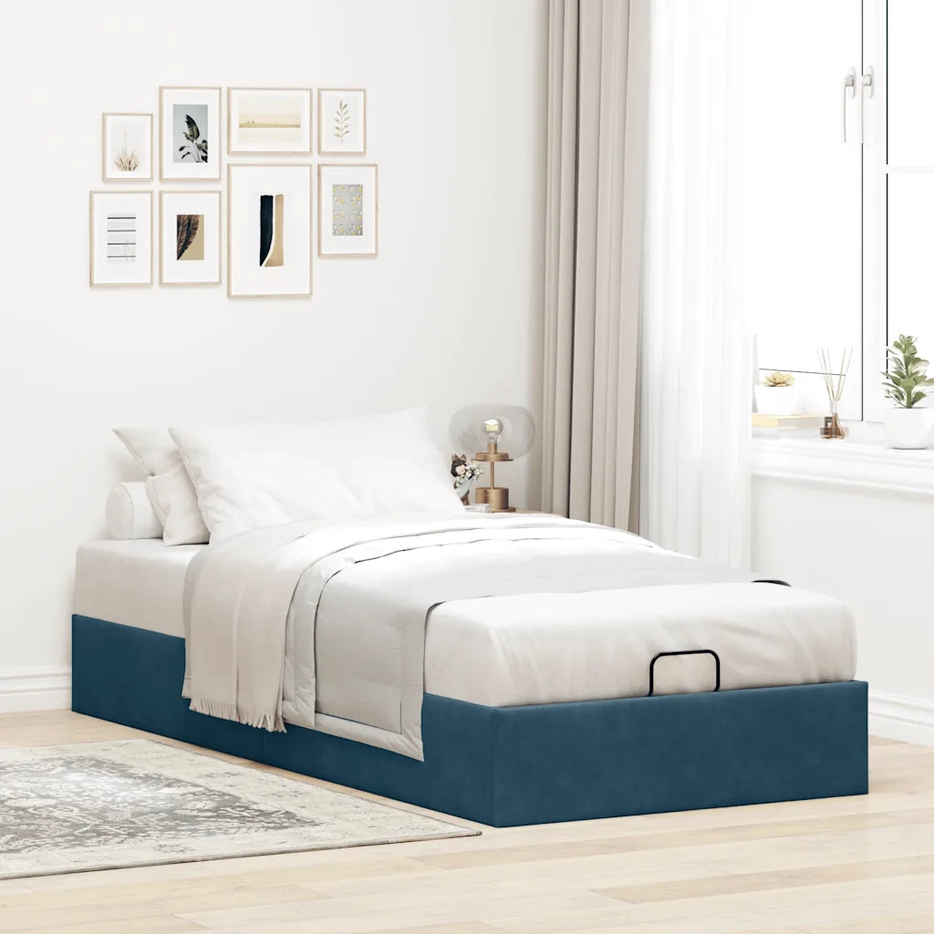 Struttura Letto Pouf Senza Materasso 90x190 cm Velluto