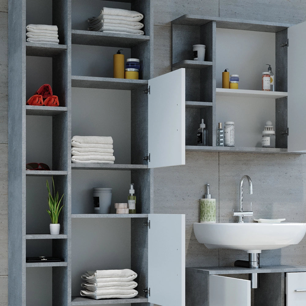 Mobile bagno alto Ilias Calcestruzzo 60 x 190 cm Vicco