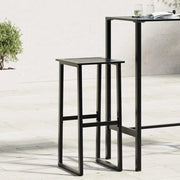 vidaXL Sgabelli da Bar 2pz Neri 38x38x80 cm Acciaio Verniciato Polvere
