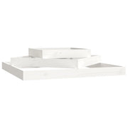 Fioriera rialzata per piante fiori terrazza giardino 112 x 112 x 27 cm legno massello di pino bianco 02_0037392