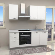 Cucina Taurus completa di elettrodomestici e piano cottura induzione 195 cm