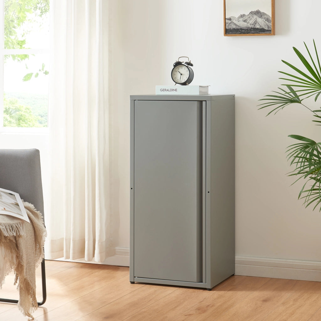 Armadio a Colonna Burlöv in Metallo Mobile per Archivio 88 x 40 x 35 cm Grigio [en.casa]