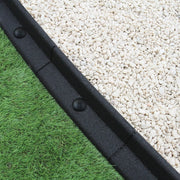 Bordatura per Aiuole Bordo Prato da Giardino Palizzata Flessibile fino a 70° in Gomma Resistente agli UV Pezzi da 1.2m - Nero - 4 pezzi