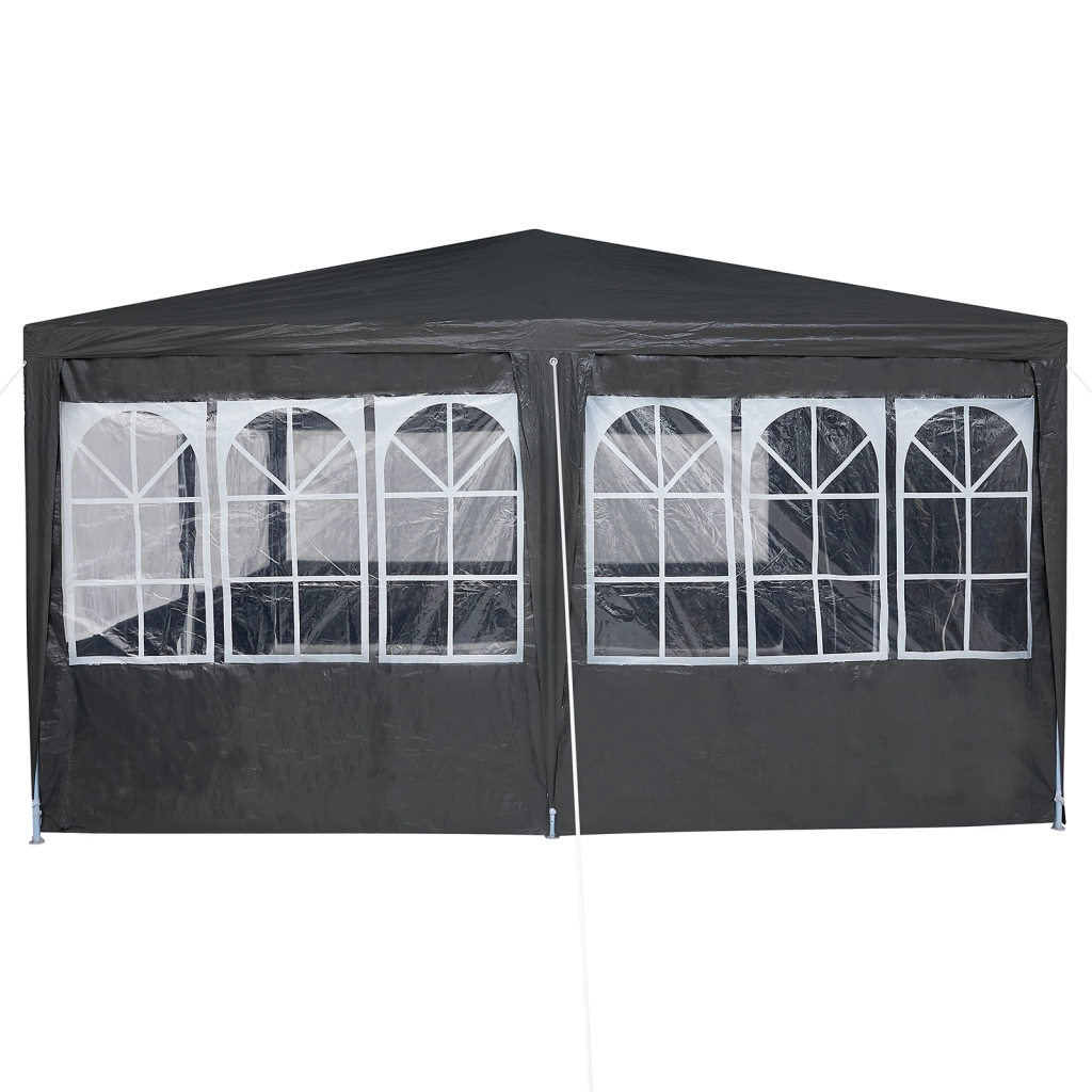 Tenda da Festa con 12 Pareti Laterali Antracite 8x4 m PE