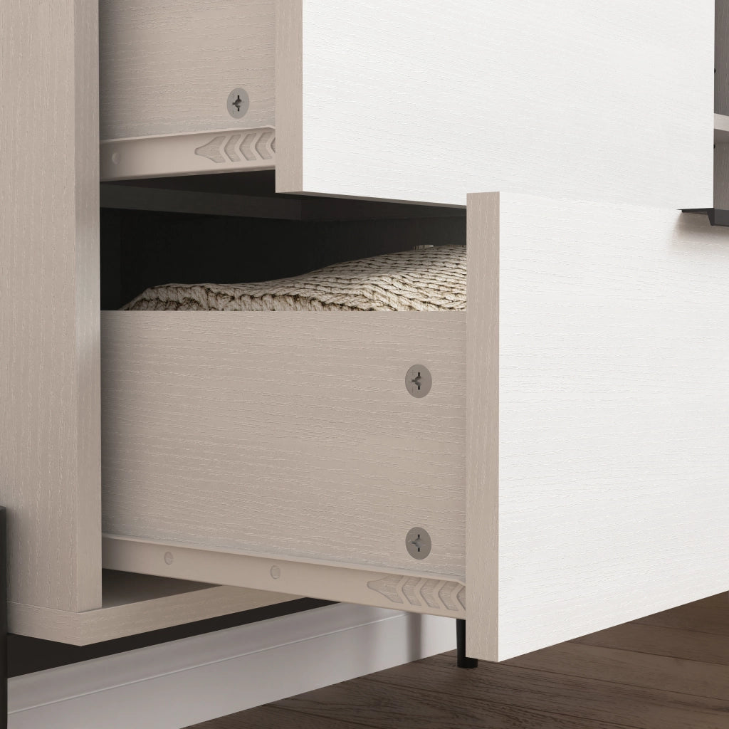 Credenza con Cassetti, Anta e Vetrina ¨C Xylo ¨C Legno, 85x40x120 cm