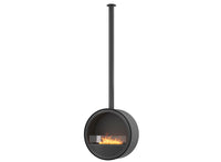 Camino a Bioetanolo Sospeso Ø72,4x30x220,4 cm Incyrcle Slim Nero