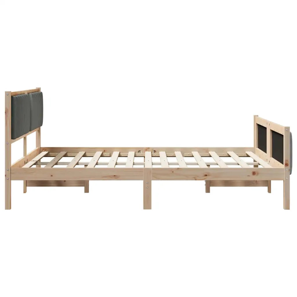 Struttura del Letto marrone e grigio scuro 160 x 200 cm 3394309