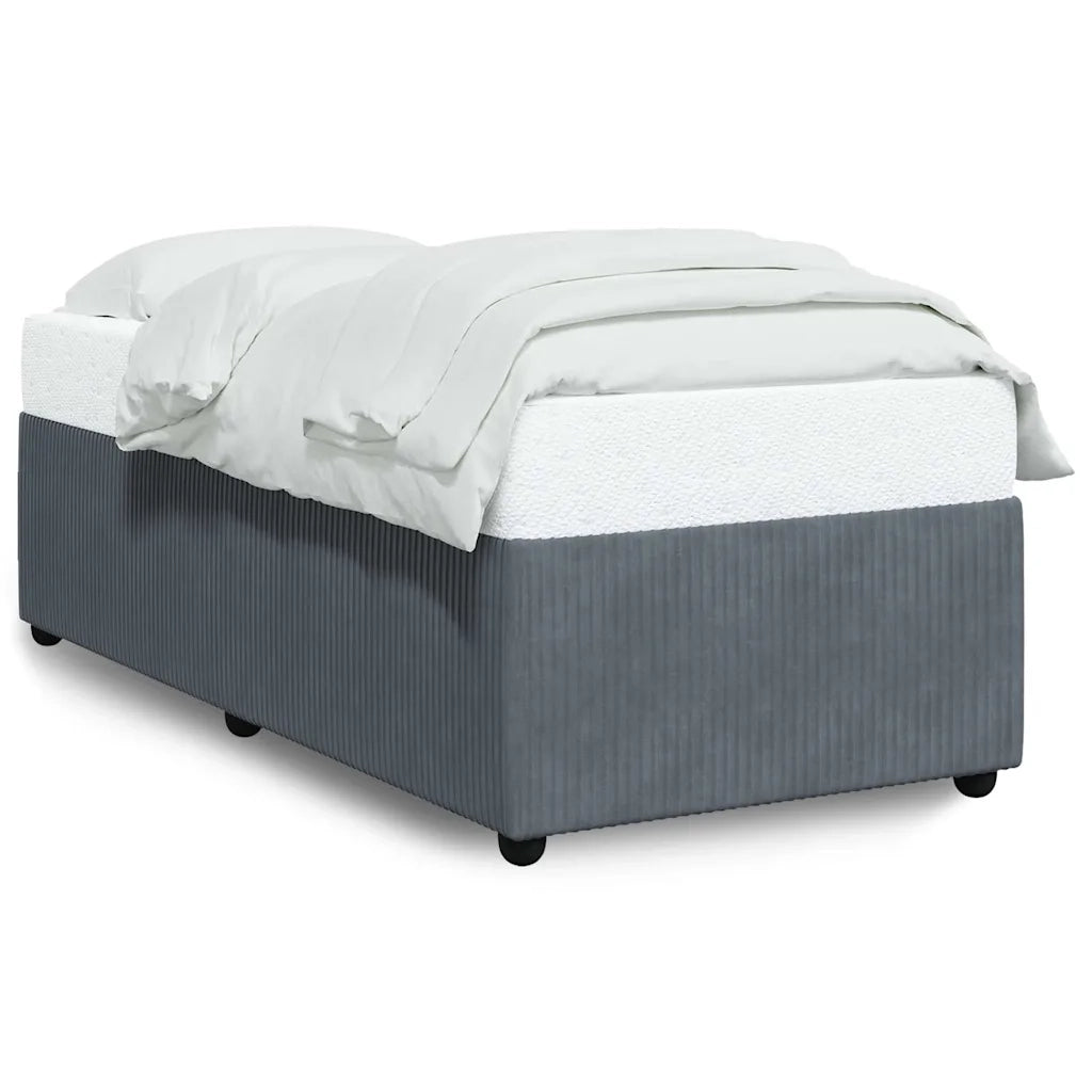 Giroletto senza Materasso Grigio Scuro 80x200 cm Velluto 3284971