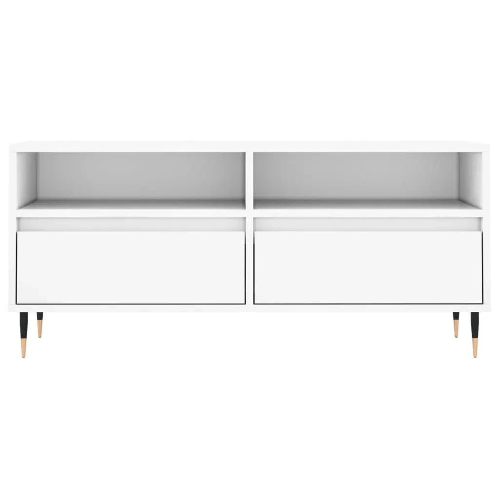 Mobile Porta TV Bianco 100x34,5x44,5 cm in Legno Multistrato 831228