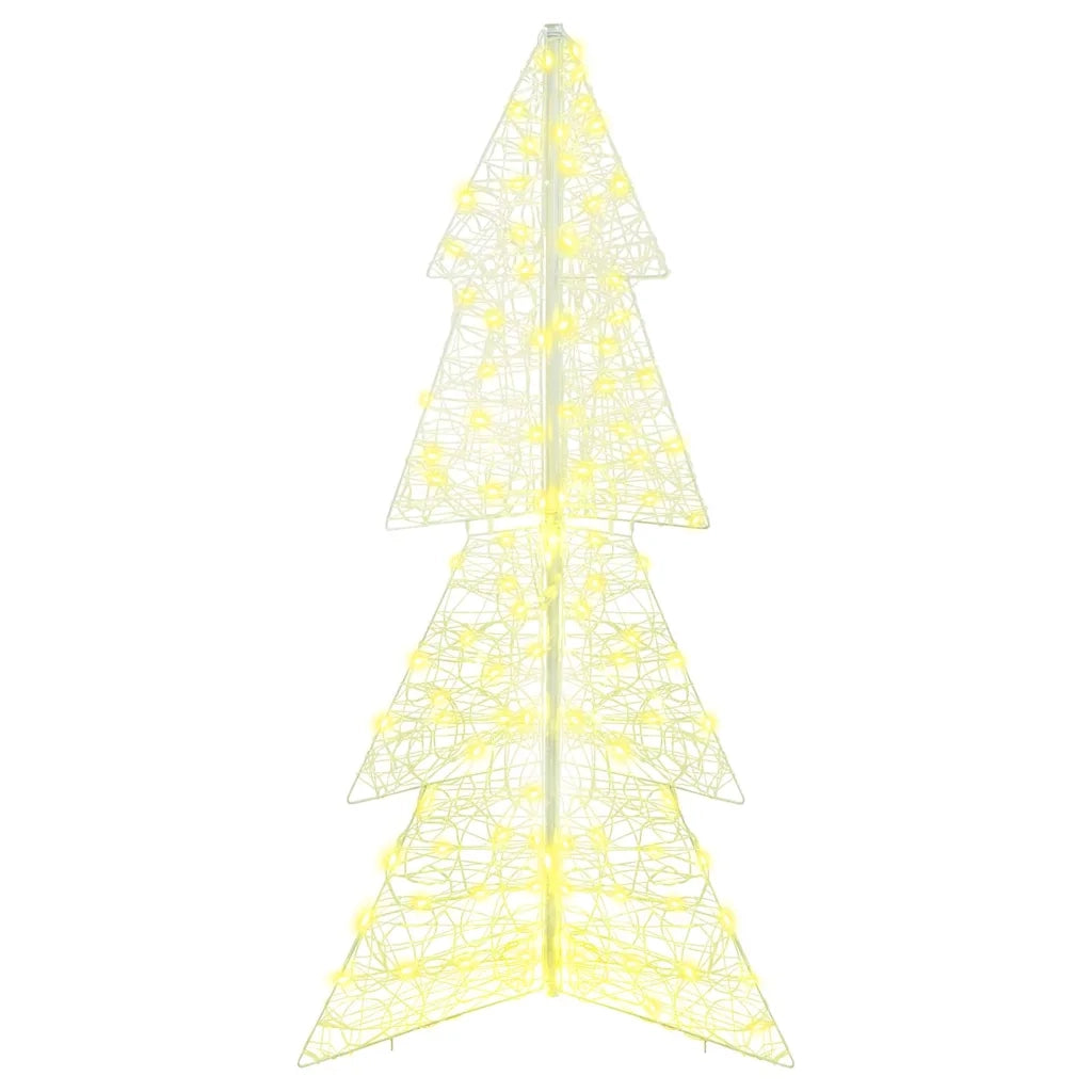 Albero di Natale con 160 LED Bianco caldo 150 cm Acrilico