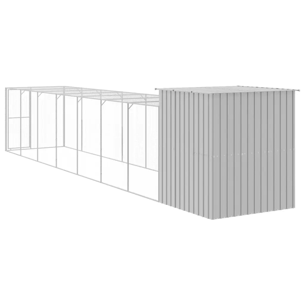Pollaio Area Corsa Grigio Chiaro 165x863x181 cm Acciaio Zincato 3189116