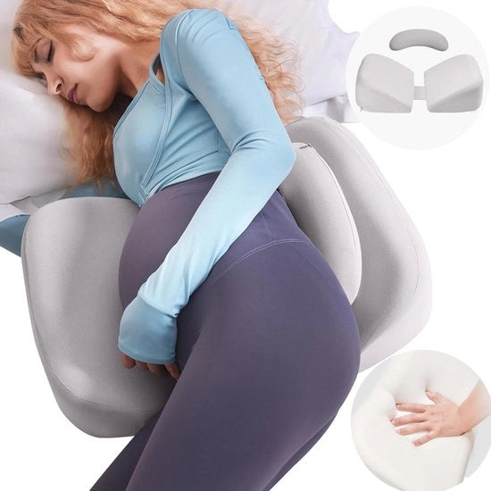 Cuscino per gravidanza con schiuma espansa per sonno laterale con copertura rimovibile lavabile