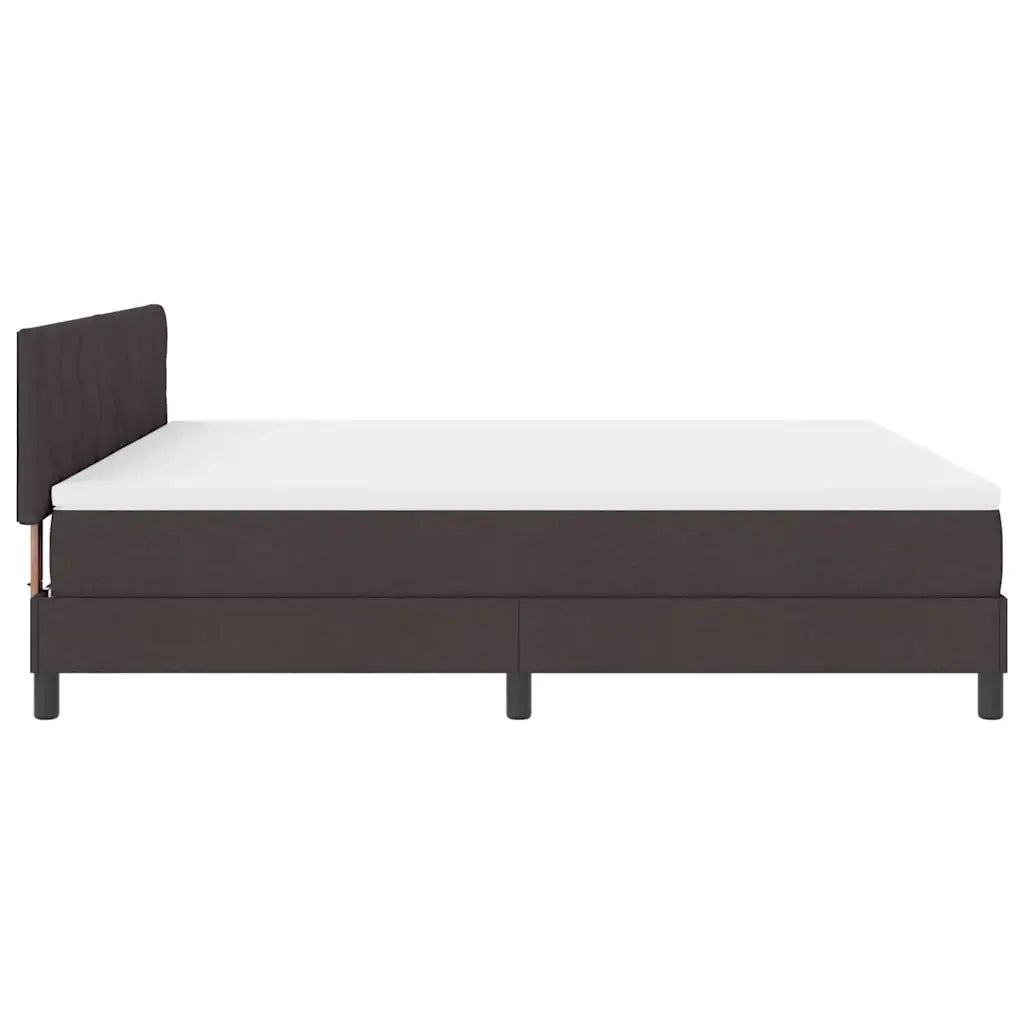 Letto a molle con materasso Marrone Scuro 180 x 200 cm Tessuto 3342306