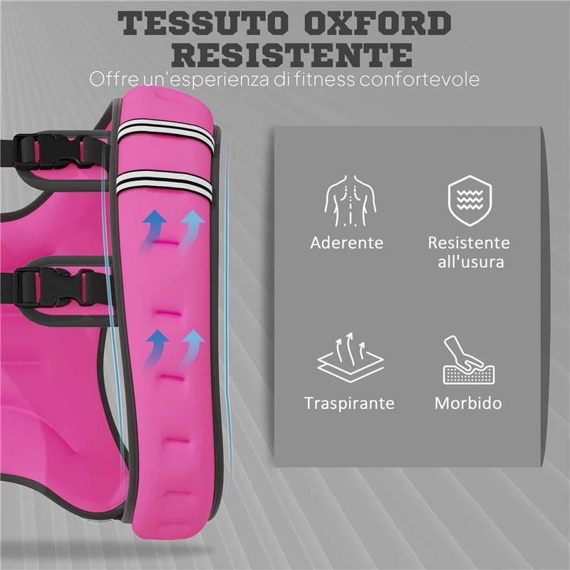 GIUBBOTTO ZAVORRATO 8KG TRASPIRANTE CON TASCA PORTAOGGETTI E SPALLACCI, IN TESSUTO OXFORD, 40X35 CM, ROSA