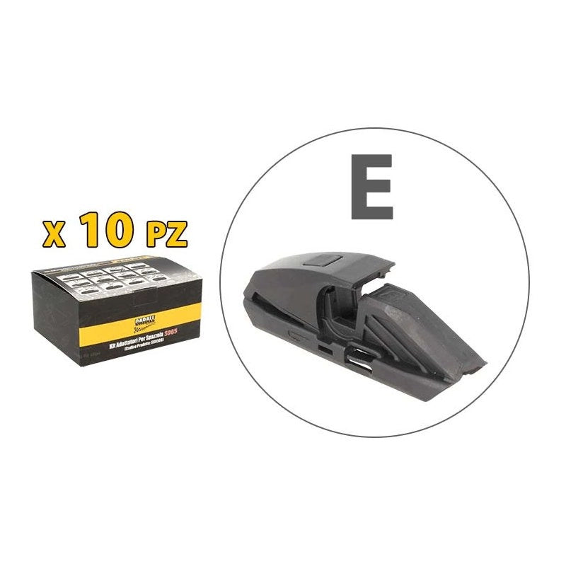 Kit 10 Attacchi E Per Spazzole Tergicristallo S985 Flat e T191 Ibrida