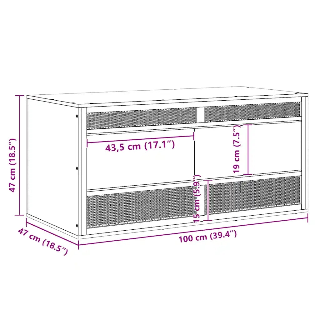 Terrario in Legno Multistrato 100x47x47 cm CFW8269312