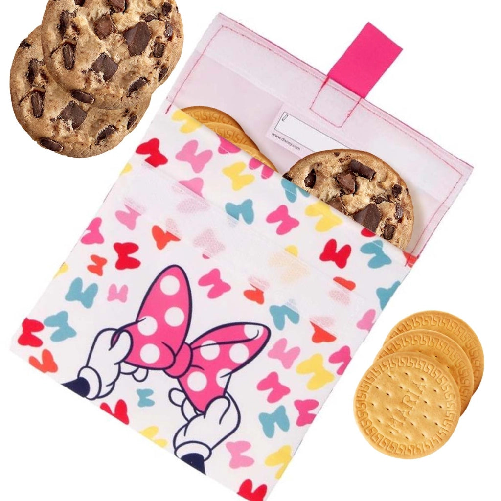 Imballaggio per la colazione Riutilizzabile Lavabile senza BPA Bianco / Rosa Minnie Mouse