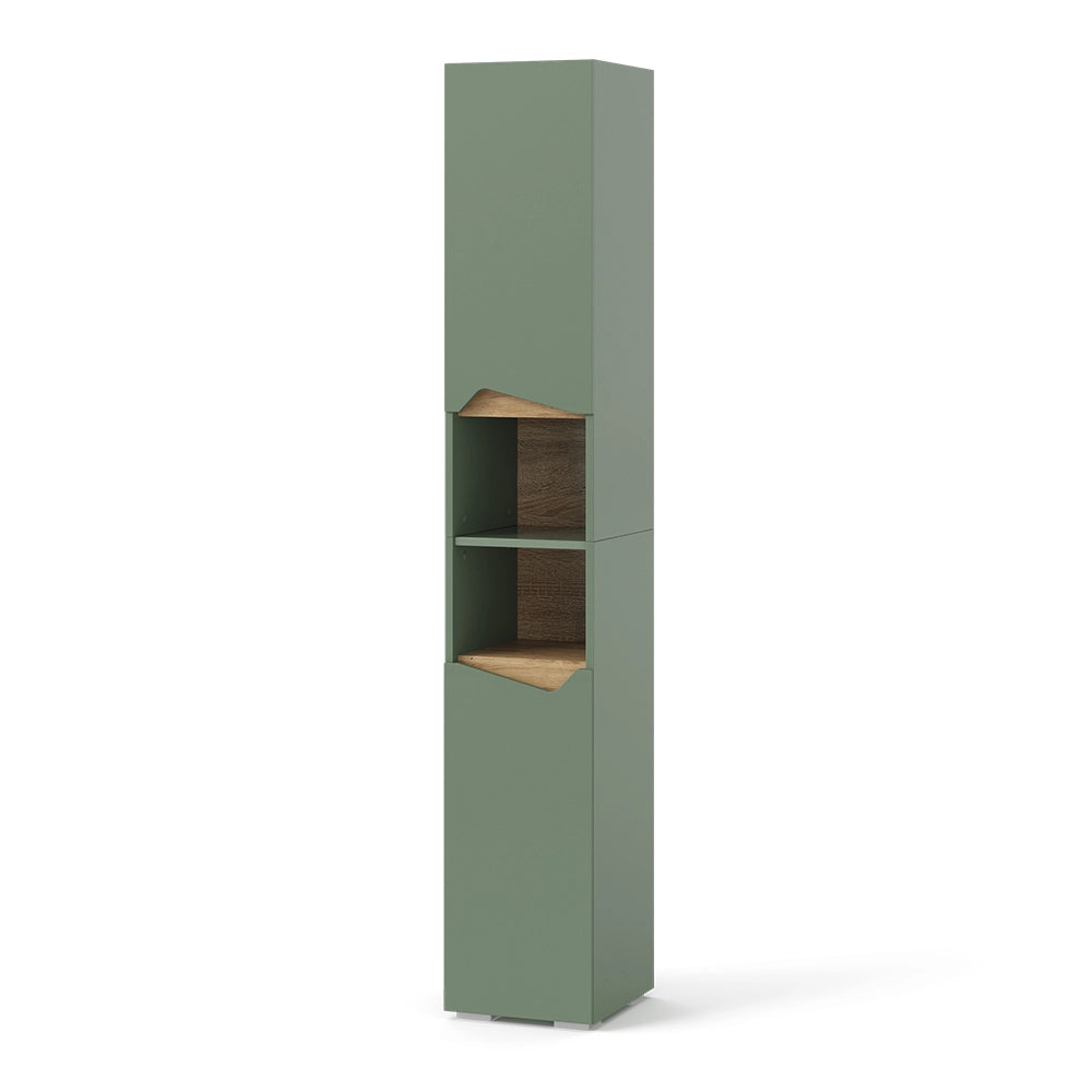 Vicco  Verde/Artigianale 30 x 180 cm Con porte e vani aperti