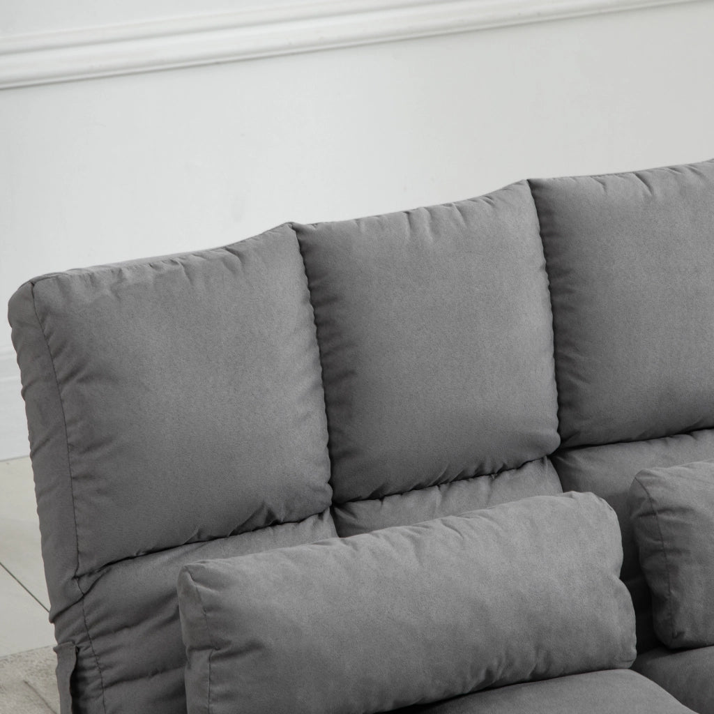 Poltrona relax reclinabile con schienale regolabile e poggiapiedi ¨C zephmum ¨C Grigio