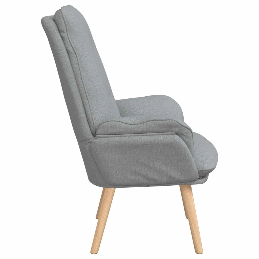 vidaXL Sedia rilassante Grigio chiaro 69 x 74 x 93 cm Tessuto