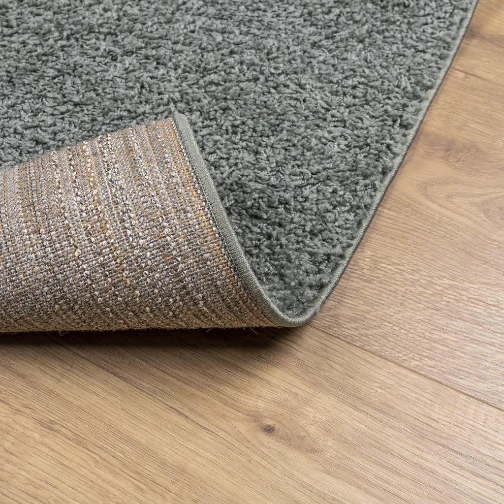 Tappeto del soggiorno | Tappeto Shaggy PAMPLONA a Pelo Lungo Moderno Verde 80x250 cm