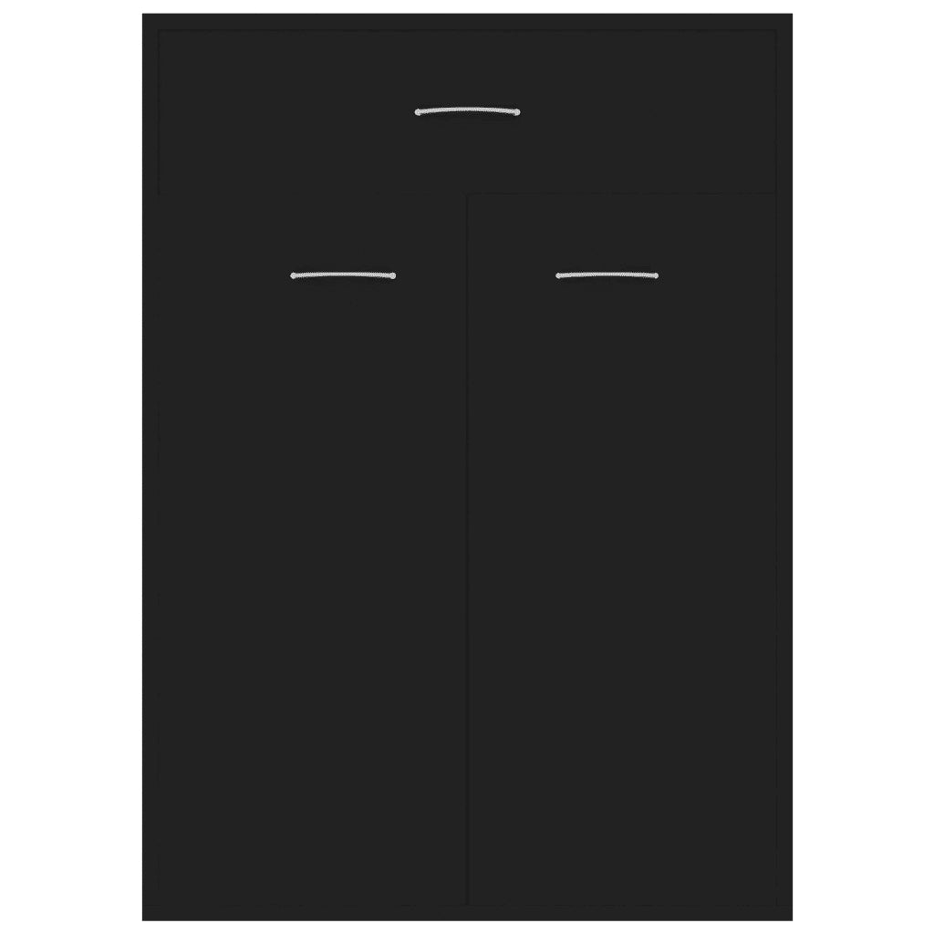 Scarpiera Nera 60x35x84 cm in Legno Multistrato 801072