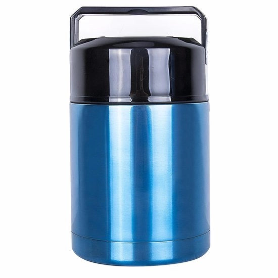Contenitore alimentare isolato 1000 ml - Bollitore impermeabile - Cassetta di acciaio inossidabile - Conservazione del calore - Per cucina e conservazione alimentare - Flacone termico