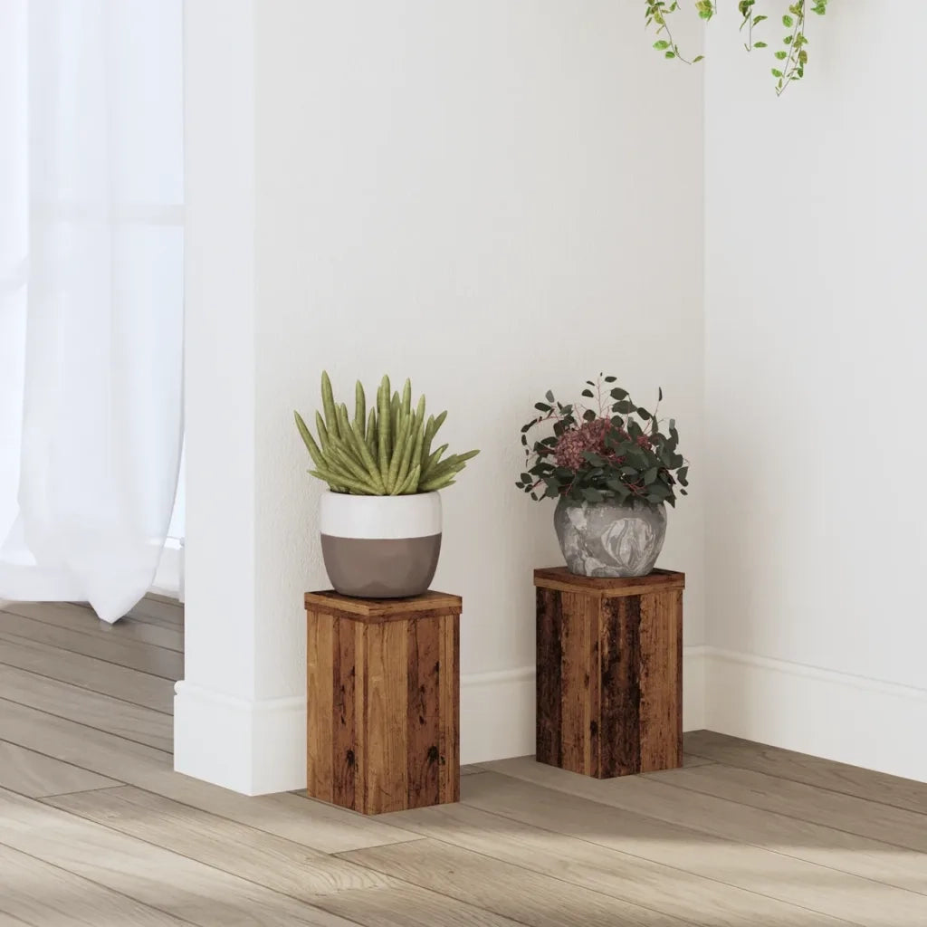 Supporti per piante | Sostegno per piante 2 pz Legno 10x10x18 cm Legno Multistrato
