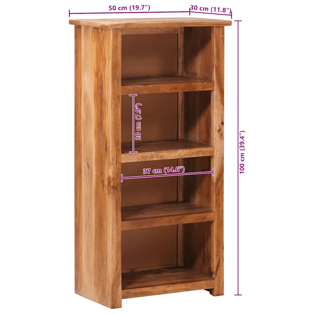 Libreria-Scaffale per Libri-Mobile di Stoccaggio 50x30x100 cm in Legno Massello