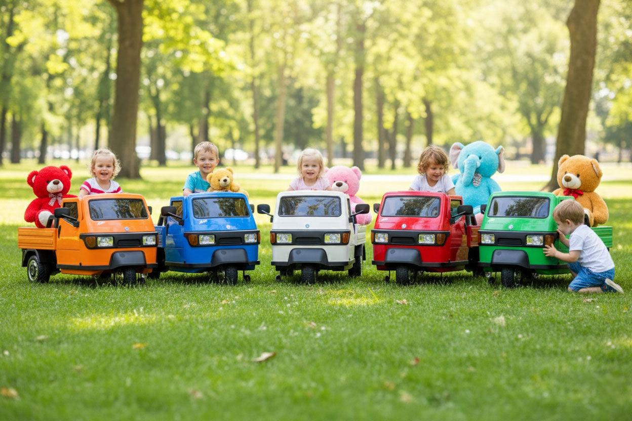 Macchina Elettrica per Bambini Licenza Piaggio Apecar 12V Verde
