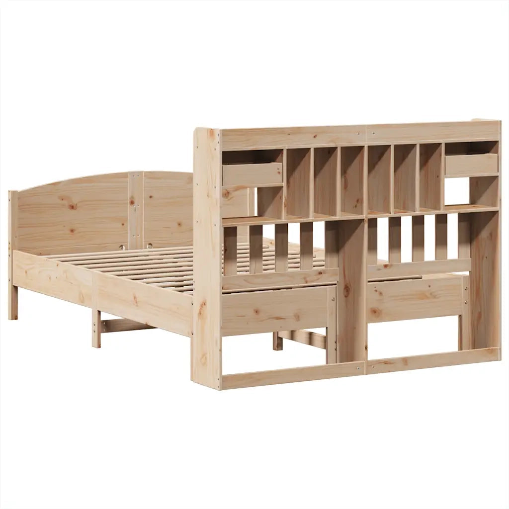 vidaXL Letto Libreria senza Materasso 140x200 cm in Legno di Pino