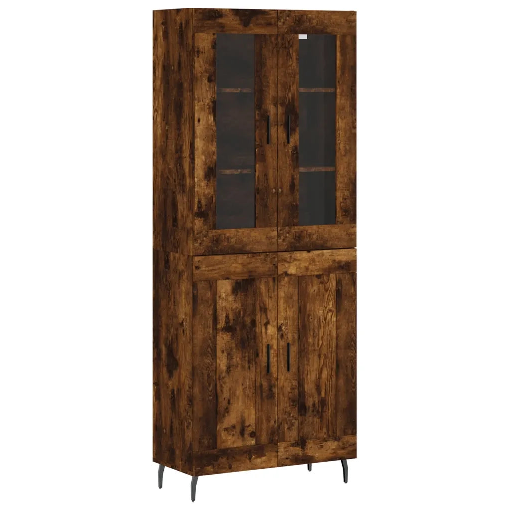 vidaXL Credenza Rovere Fumo  69,5x34x180 cm in Legno Multistrato