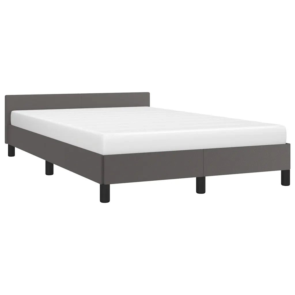 Giroletto con Testiera senza Materasso-Struttura Letto Grigio 120x200 cm