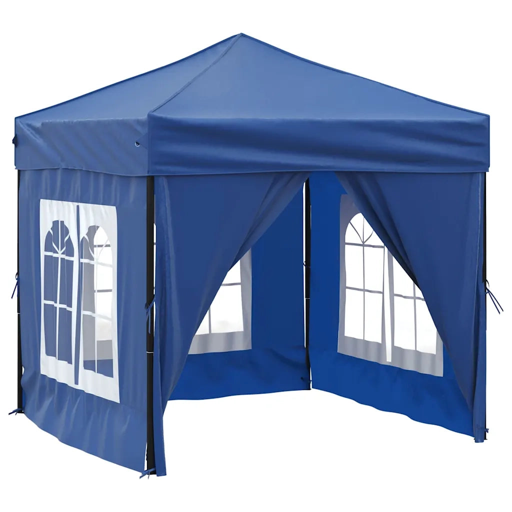 Tenda per Feste Pieghevole con Pareti Laterali-Tenda Gazebo Blu 2x2 m 523735