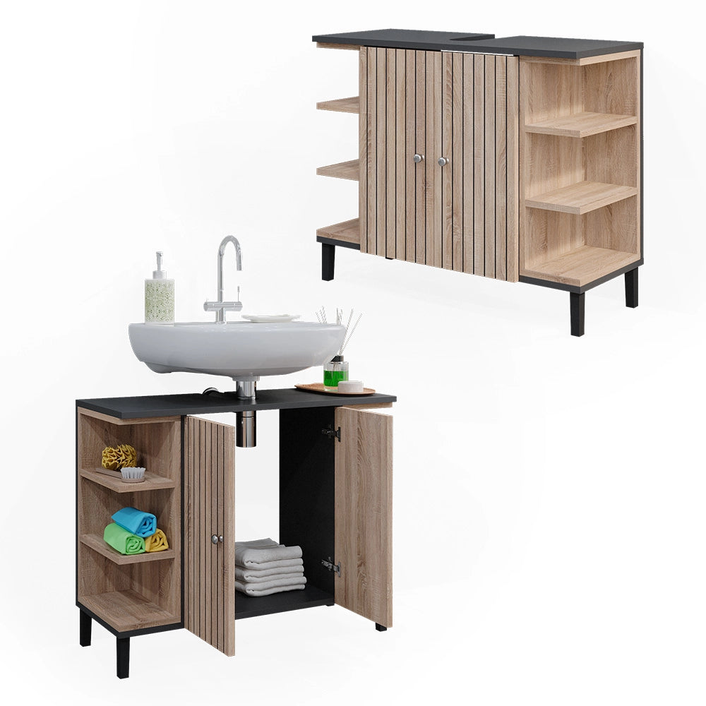 Vicco Mobile sottolavabo per bagno Sonoma 79.6 x 64 cm con 2 porte