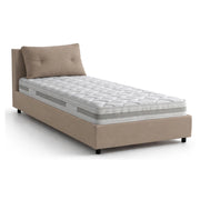 Arcisate, Letto Singolo Materasso Incluso Made in Italy, Grigio Tortora