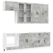 Unità Cucina LUCCA 8 pcs Grigio Cemento Legno ingegnerizzato 3438156