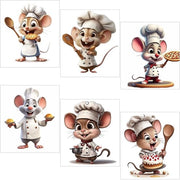 Decorazione per Parete con Motivi Animali 6 - Sticker per Parete con Temi per Cucina - Sticker per Parete con Temi per Salotto - Sticker per Parete con Temi per Bambini - Sticker PVC Self-Adesivo - Materiale Ecologico e Rimovibile