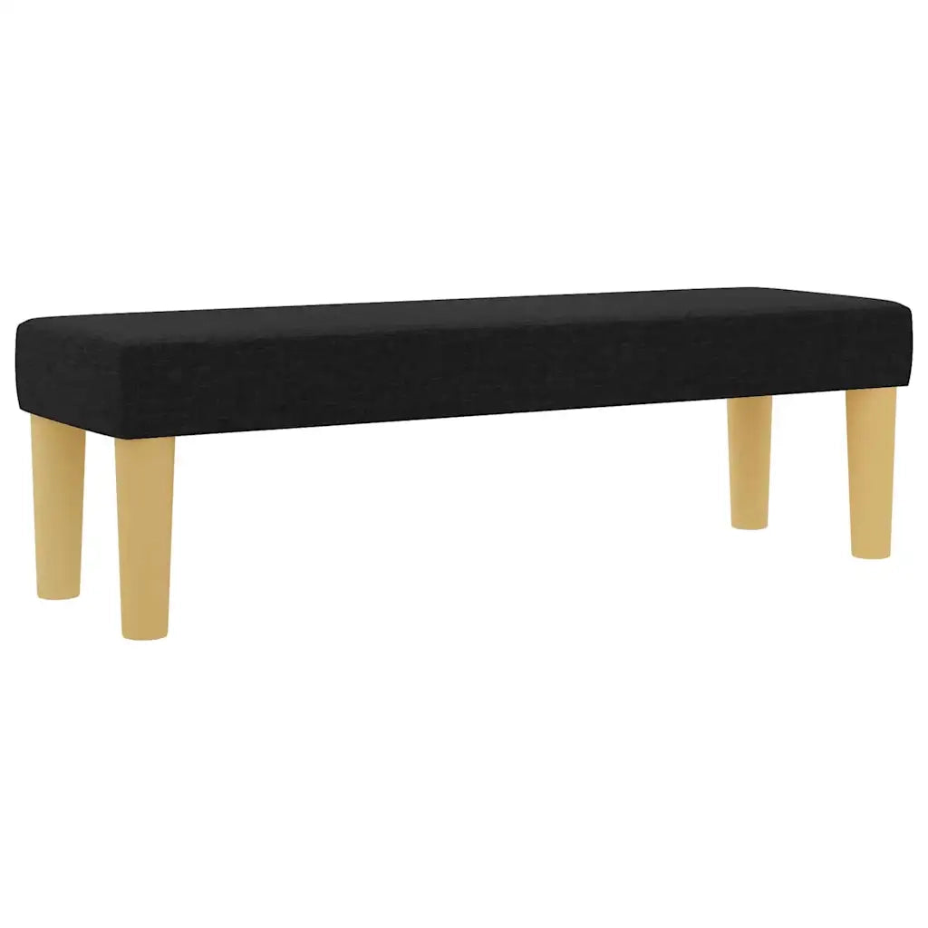 Letto a molle con materasso Nero 120 x 200 cm Tessuto
