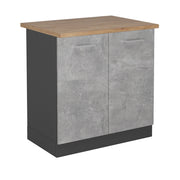 Vicco Mobile lavello cucina Calcestruzzo 80 cm , PL Rovere